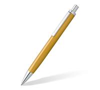 Staedtler 444 M11-3 - Penna a sfera Triplus 44 M, colore oro Glorious Gold, corpo in metallo di alta qualità in forma ergonomica triangolare, mina grande M, inchiostro blu, 444 m