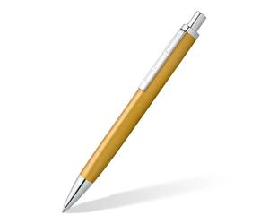 Staedtler 444 M11-3 - Penna a sfera Triplus 44 M, colore oro Glorious Gold, corpo in metallo di alta qualità in forma ergonomica triangolare, mina grande M, inchiostro blu, 444 m