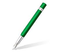 STAEDTLER 476TRX5 M ST - Penna stilografica Trx (forma triangolare ergonomica, superficie in alluminio vellutata opaca, tappo a incastro, cartuccia d'inchiostro standard, molla in acciaio inox di alta