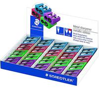 Staedtler 510 20 PR2 - Temperamatite in metallo con doppio foro, 1 pezzo