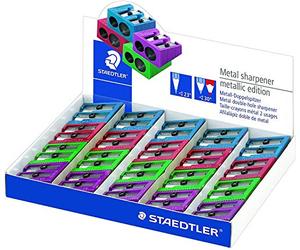Staedtler 510 20 PR2 - Temperamatite in metallo con doppio foro, 1 pezzo
