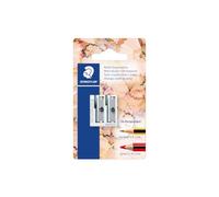 STAEDTLER 510 20 Temperamatite doppio in metallo - Ø 8,2 e 10,2 mm | Per matite standard e spesse, angolo di affilatura preciso - resistente, robusto - Codice articolo 510 20 BKD