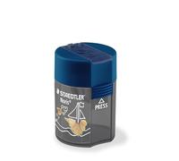 STAEDTLER 512 Doppia temperamatita, due fori per diversi formati di penna, prodotto singolo Noris Design, Shelf-ready Packaging, 10 temperamatite, 512 003