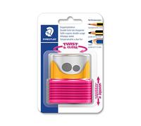 STAEDTLER 513007BK-1 torsione e chiusura doppia vasca temperamatite, giallo e bacca