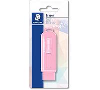 Staedtler 525 PSBKPA - Gomma da cancellare in bellissimi colori pastello con pratico manicotto in plastica, colori assortiti