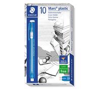 Staedtler Mars Plastic 528 50 portagomma a forma di matita - con cursore per far scorrere la gomma - senza ftalati e lattice