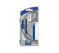 Staedtler 550 60 S8 Strumenti Matematici | Compasso, matita, gomma, temperino, 2 triangoli, righello e goniometro - Codice articolo 550 60 S8