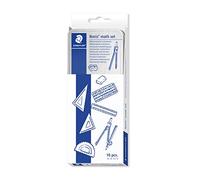 Staedtler 557 10 Noris Math Set, kit di strumenti per le prime lezioni di matematica, con matita, temperino, compasso, righello, squadre, goniometro