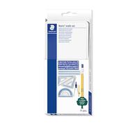 STAEDTLER® 557 11 Geometria, set da 11 pezzi con tutti i prodotti essenziali, robusta custodia in metallo, 557 11