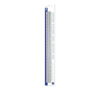 Staedtler 561 98-2BK Scalimetro | Riga prismatica da 1:20 a 1:100, scanalature colorate - per modellismo - Codice articolo 561 98-2BK