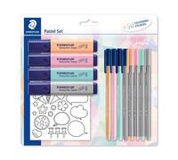 Staedtler 61 SBK1 PA Pastel Set for Marking, Writing and Drawing with Fineliners