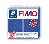 STAEDTLER- Fimo Leather-Effect Pasta per Modellare in Forno, Colore Indaco, 57 g, 8010-309