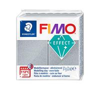 Pasta polimerica FIMO Effects Staedtler - Pasta da forno per la scultura di gioielli, argento metallizzato 8020-81