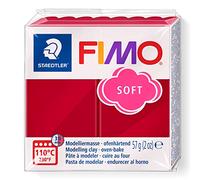 Staedtler 8020 Blocco di pasta modellabile Fimo, 59 gr, rosso (kirschrot (26))