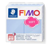 STAEDTLER 8020-T31 FIMO - Pasta da modellare polimerica morbida indurente al forno, colore: blu serenità (1 blocco da 57 g)