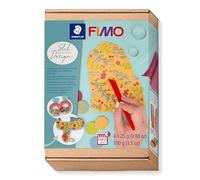 STAEDTLER 8025 HTC3 FIMO Pasta modellabile polimerica indurente al forno - How-to-Create-Set, design lastra (confezione da 7 pezzi inclusi blocchi morbidi FIMO e accessori)