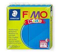 STAEDTLER 8030-3 ST FIMO KIDS, pasta modellabile termoindurente, per bambini, panetto da 42 grammi di colore blu, 8030-3