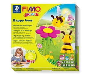 STAEDTLER 8034 27 LZ FIMO - Set di 4 blocchi, adesivi, strumenti di modellazione e scena di sfondo, per bambini