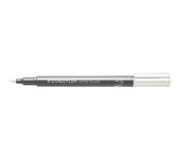 Staedtler Metallic Brush 8321-0 - Pennarello con punta a pennello, larghezza tratto 1-6 mm, coprente, su carta chiara e scura, facile da pulire su superfici lisce, 10 penne, colore: Bianco