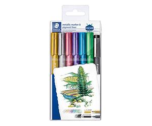 STAEDTLER 8323-SWP6P - Pennarelli metallizzati, confezione da 6, multicolore