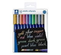 STAEDTLER 8325 TB10 Design Journey Metallic Calligrafia Penne - Colori assortiti (confezione da 10)