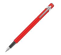 Staedtler 849 - Penna stilografica in metallo, pennino F, colore: Rosso opaco