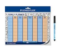 Staedtler Agenda familiare, autoadesiva e Riutilizzabile, cancellabile a Secco, incl. Lumocolor correggibile in Blu e Nero, Clip per Penna, Familienplaner, 641 FPX ST