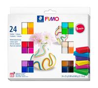 STAEDTLER 8023 C24-1 FIMO Soft Oven Hardening Polymer Modelling Clay - Basic Ass