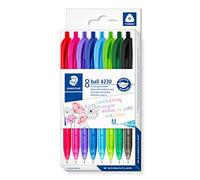 Staedtler Penna a sfera retrattile 4230 MC8 – confezione da 8, colori assortiti