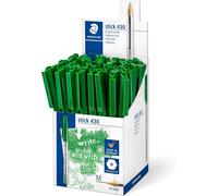 Staedtler Bastone 430 Penne a Sfera - Medio Punta, Rosso, Verde Nero, Pacco 10 O
