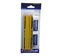 STAEDTLER BLISTER DA 10 PACCHI (6 MATITE + 2 GOMME, TOTALE 60 MATITE E 20 GOMME)