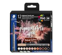Staedtler - Pigment Brush Pens 12Pcs Assorted (371C12-4) Toy NUOVO