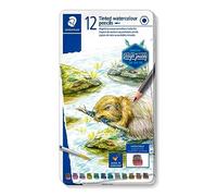 STAEDTLER Design Journey 14610T M12 matite colorate ad acquerello, confezione in latta da 12