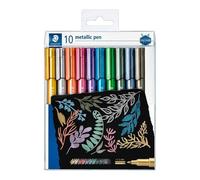 STAEDTLER 8323 TB10 Design Journey Metallic Pen, Assorted Colours, 1-2 mm Line W