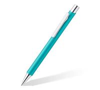 STAEDTLER elance 421 45 penna a sfera - turchese, 10 pezzi | Meccanismo a pressione con fusto in metallo, mina blu sostituibile - a prova di documento - cod. art. 421 45-35