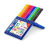 Staedtler ergosoft 157 SB12P - Matite colorate ergonomiche triangolari, colori intensi e intensi, mine morbide e infrangibili, confezione da 12 colori