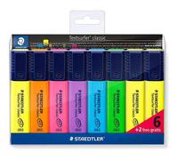 STAEDTLER 364AP8 - Marcatore di testo, 6 colori, 8 pezzi, 1 - 5 mm
