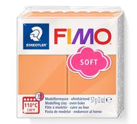 STAEDTLER Fimo 8020-T41 - Pasta modellabile polimerica morbida indurente al forno, sorbetto alla papaya (1 blocco da 57 g)