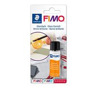 STAEDTLER FIMO 8703 Vernice lucida - trasparente, 10 ml, pennello | Vernice a base d’acqua, resistente alla luce, finitura brillante su argilla - strato protettivo - Art.-Nr. 8703 01 BK