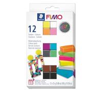 STAEDTLER 8013 C12-3 FIMO Effect Oven-Hardening Polymer Modelling Clay - Neon, A
