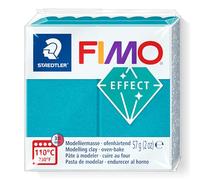STAEDTLER Fimo Effect 8010-36 - Pasta da modellare polimerica indurente in forno, colore: turchese metallizzato (1 blocco da 57 g)