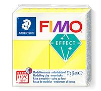 STAEDTLER- Effetto FIMO Argilla da Modellare, Colore Giallo Fluo, 8010-101
