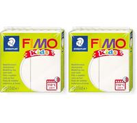 STAEDTLER FIMO KIDS, pasta modellabile termoindurente, per bambini, panetto da 42 grammi di colore bianco, 8030-0 (Confezione da 2)
