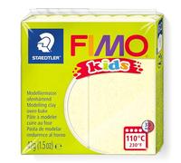 STAEDTLER FIMO KIDS, pasta modellabile termoindurente, per bambini, panetto da 42 grammi di colore giallo chiaro perlato, 8030-106