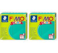 STAEDTLER FIMO KIDS, pasta modellabile termoindurente, per bambini, panetto da 42 grammi di colore verde, 8030-5 (Confezione da 2)
