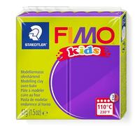 STAEDTLER FIMO KIDS, pasta modellabile termoindurente, per bambini, panetto da 42 grammi di colore viola, 8030-6