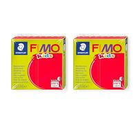 Staedtler Fimo Kids - Plastilina per Bambini, Pasta Modellabile Morbida e Facile da Lavorare, Play Doh Termoindurente, Si Indurisce in Forno in 30 Minuti, Pongo per 3 Anni, 42 g (Confezione da 2)