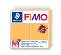 Staedtler- Fimo Leather-Effect Pasta per Modellare in Forno, Colore Giallo Zafferano, 57 g, 8010-109 ST