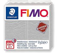 Staedtler- Fimo Leather-Effect Pasta per Modellare in Forno, Colore Grigio Tortora, 57 g, 8010-809