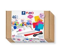 STAEDTLER 8023 15 FIMO - Pasta modellabile polimerica morbida indurente al forno, kit Basic XXL, colori assortiti (confezione da 26 blocchi da 57 g e 20 accessori)